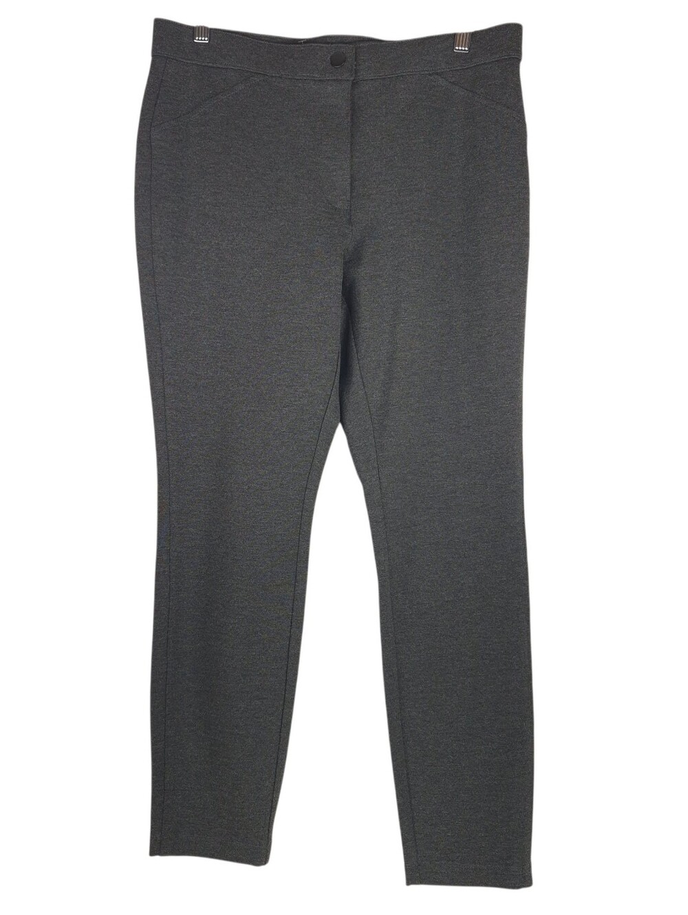 Counterparts Women’s Ponte Pants Dark Heather Gray Ankle Stretch - Sz Large